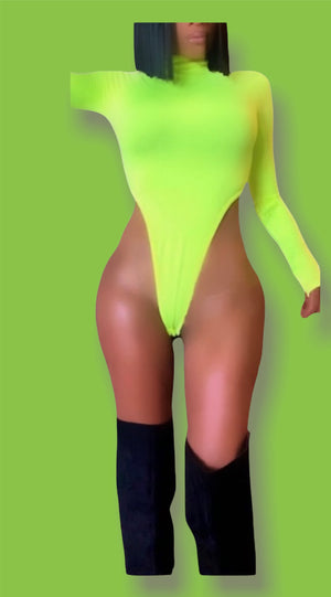 Lime High-Waist Bodysuit