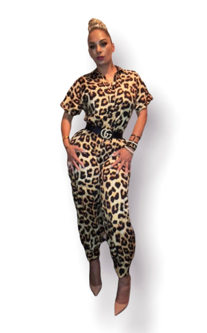 Leopard Print Jumpsuit