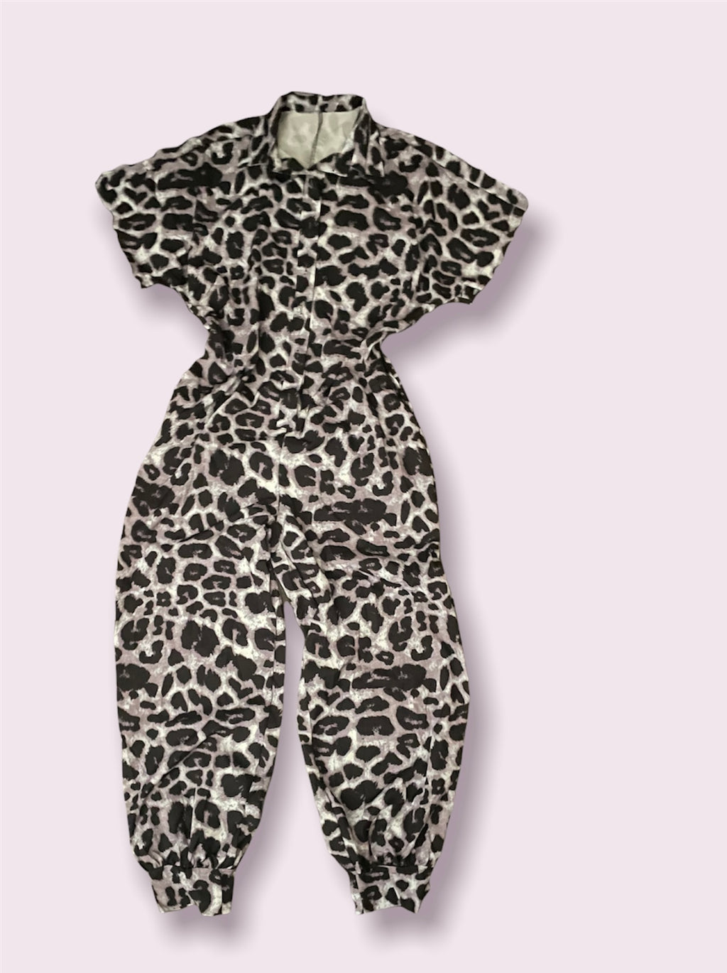 Leopard Print Black And White Jumpsuit