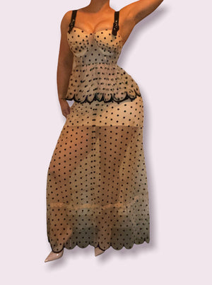 Black And Tan Dotted 2pc