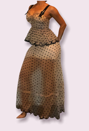 Black And Tan Dotted 2pc