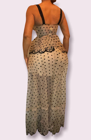 Black And Tan Dotted 2pc