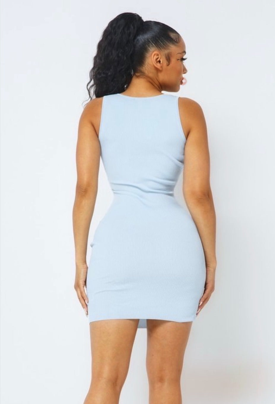 Pin Me Up Baby Blue Dress