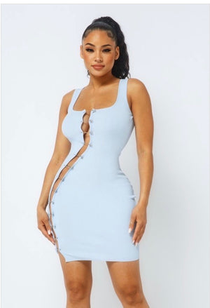 Pin Me Up Baby Blue Dress